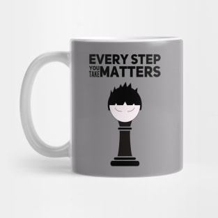 Every Step You Take Matters Boy Self Awareness Mug